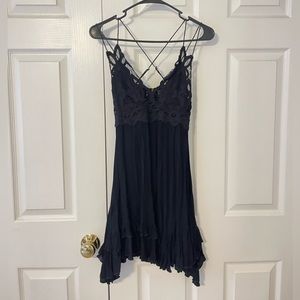 Free People Black Lace/Crochet Dress